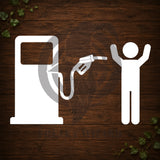 Gas Pump Strikes Again Vinyl Car Decal