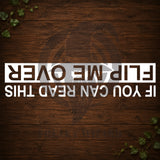 If You Can Read This Flip Me Over Vinyl Car Decal