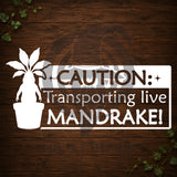 Trasporting Live Madrake Vinyl Car Decal