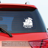 Gryphon Rub The Beak For Luck Vinyl Car Decal