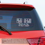 S*t Y**r *ss D*wn Vinyl Car Decal