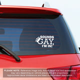 Sounds Gay, I'm In Vinyl Car Decal